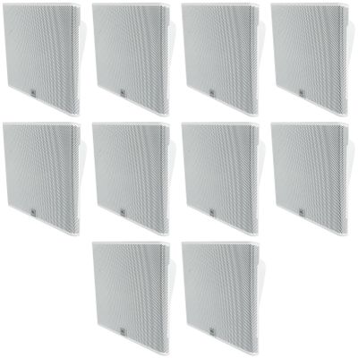 Audiosavings Bundle: (5) Pair JBI SLP14/T-WH Sleek Low-Profile On Wall Mount 4" 70v Commercial Speakers (Items 5)