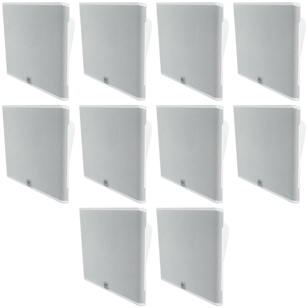 Audiosavings Bundle: (5) Pair JBI SLP14/T-WH Sleek Low-Profile On Wall Mount 4" 70v Commercial Speakers (Items 5)