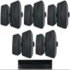 Audiosavings Bundle: (1) JBI CSA1300Z 1 Channel 300w 70v Commercial Amplifier Rack Mount Amp Bundle with (5) 2 Rockville WET-6525B 6.5" 70V Commercial Indoor/Outdoor Wall Speakers in Black (Items 6) view 1