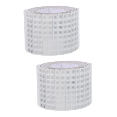 EXCEART 2rolls Self-Adhesive Mirror Wall Sticker Square Acrylic Tiles Modern Decor for Home