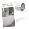 EXCEART 2rolls Self-Adhesive Mirror Wall Sticker Square Acrylic Tiles Modern Decor for Home view 4