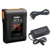 Kastar 1-Pack BP-Z75W Battery and D-Tap Charger Compatible with Lilliput Q13 13.3" 12G-SDI Studio/Broadcast Monitor, Lilliput Q28 28" 12G-SDI Professional Production Studio Monitor view 1