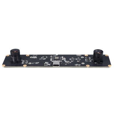 USB 3.0 Interface Camera Lens Module, USB Webcam Board 100 Undistorted PCB Binocular for Laptop