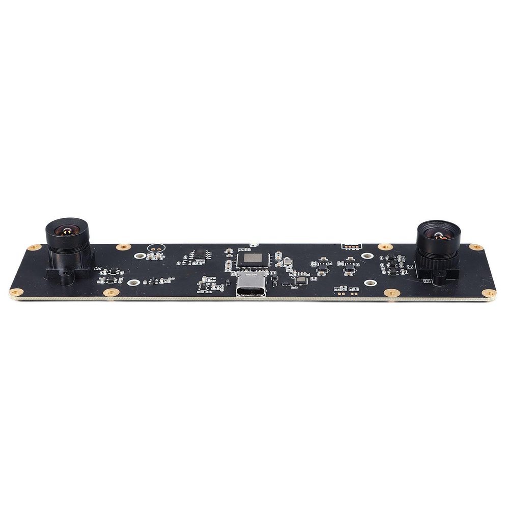 USB 3.0 Interface Camera Lens Module, USB Webcam Board 100 Undistorted PCB Binocular for Laptop