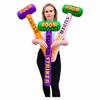 Zugar Land Colorful Super Striker Boom Mallet Inflate (About 33") Vinyl Inflatable Big Bopper Hammer for Play Fights for Kids and Adults (Super Striker, 12 Pack, ALLCOLORS) view 4