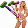 Zugar Land Colorful Super Striker Boom Mallet Inflate (About 33") Vinyl Inflatable Big Bopper Hammer for Play Fights for Kids and Adults (Super Striker, 3 Pack, ALLCOLORS) view 1
