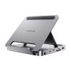 USB C Hub for iPad Pro, PULWTOP Docking Station for iPad M4, 4K@60Hz HDMI, 100W PD Aluminum Hub with SSD Enclosure, Stand Dock for i-Pad Mini 6th Gen, No Support Lightning Port view 1