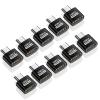 Duttek USB C to USB Adapter - 10 Pack, USB Type C Male to USB A Female Extension, Supports 480Mbps Data Transfer & OTG Function for Phone, Laptop (Black) view 1