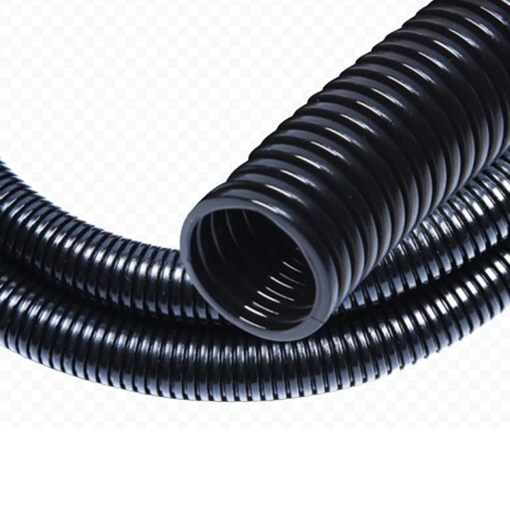 15 FT 1/4 Wire Loom Split Tubing,Dog Cat Cord Protector,Split Wire Loom Tubing Wire Conduit  Black (15FT 1/4")