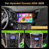 for Hyundai Sonata 2010-2015 Android Car Stereo with Wireless Carplay, 8 Core 4+64GB 9 Inch IPS Touchscreen Car Radio 59UI GPS Navigation WiFi 32EQ DSP Backup Camrea view 2