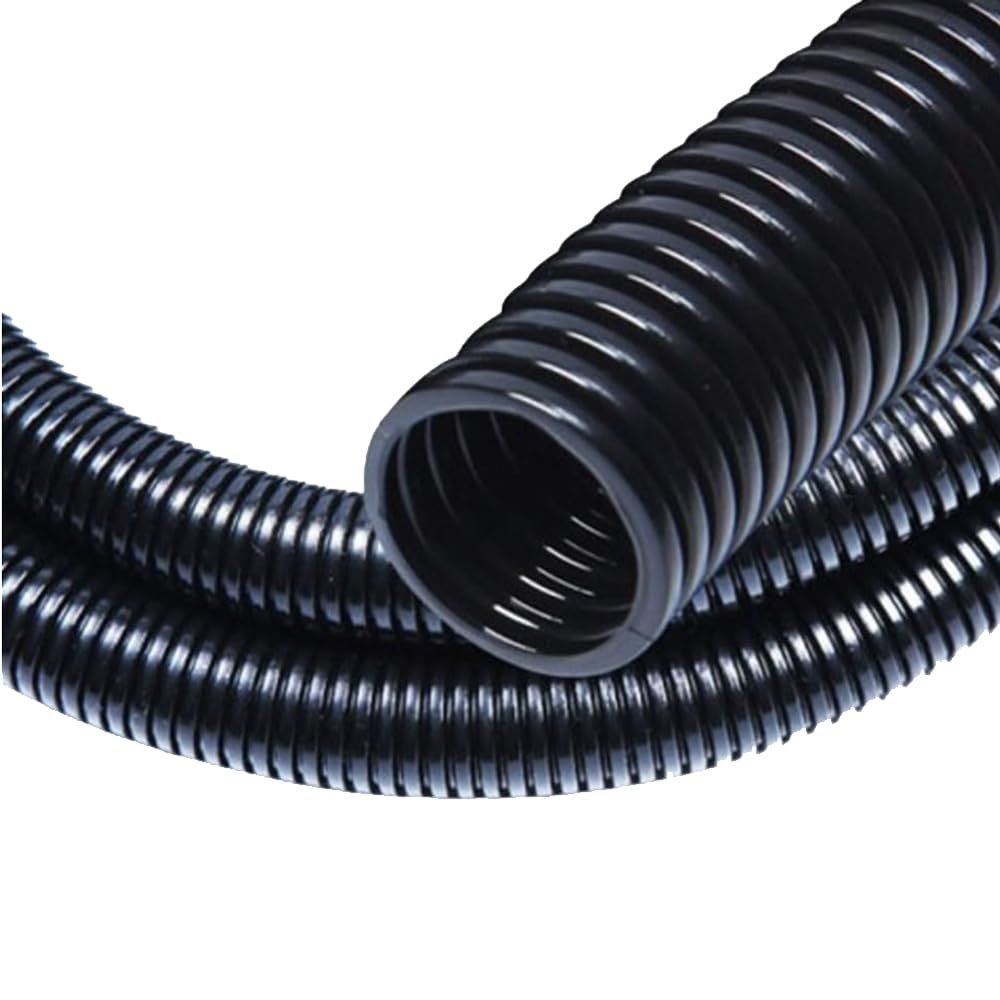 30 FT 1/2 Wire Loom Split Tubing,Dog Cat Cord Protector,Split Wire Loom Tubing Wire Conduit Black (30FT 1/2")