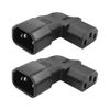C14 to C13 Power Adapter YACSEJAO 2PCS IEC320 C14 to C13 Right Angle Power Adapter 90 Degree C14 to C13 Plug Kettle Turn Power Extension Adapter (Right Angle) view 1