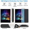 BREIDMKFM Keyboard Case for Samsung Galaxy Tab S8 Plus 2022/S7 FE 2021/S7 Plus 2020, Galaxy Tab S7 FE 5G Smart Tablet Cover with Detachable Wireless Bluetooth Keyboard, Galaxy Tree view 3