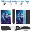 BREIDMKFM Keyboard Case for Samsung Galaxy Tab S8 Plus 2022/S7 FE 2021/S7 Plus 2020, Galaxy Tab S7 FE 5G Smart Tablet Cover with Detachable Wireless Bluetooth Keyboard, Two Wolves view 3