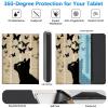 BREIDMKFM Keyboard Case for Samsung Galaxy Tab S8 Plus 2022/S7 FE 2021/S7 Plus 2020, Galaxy Tab S7 FE 5G Smart Tablet Cover with Detachable Wireless Bluetooth Keyboard, Cat Butterflies Flying view 3