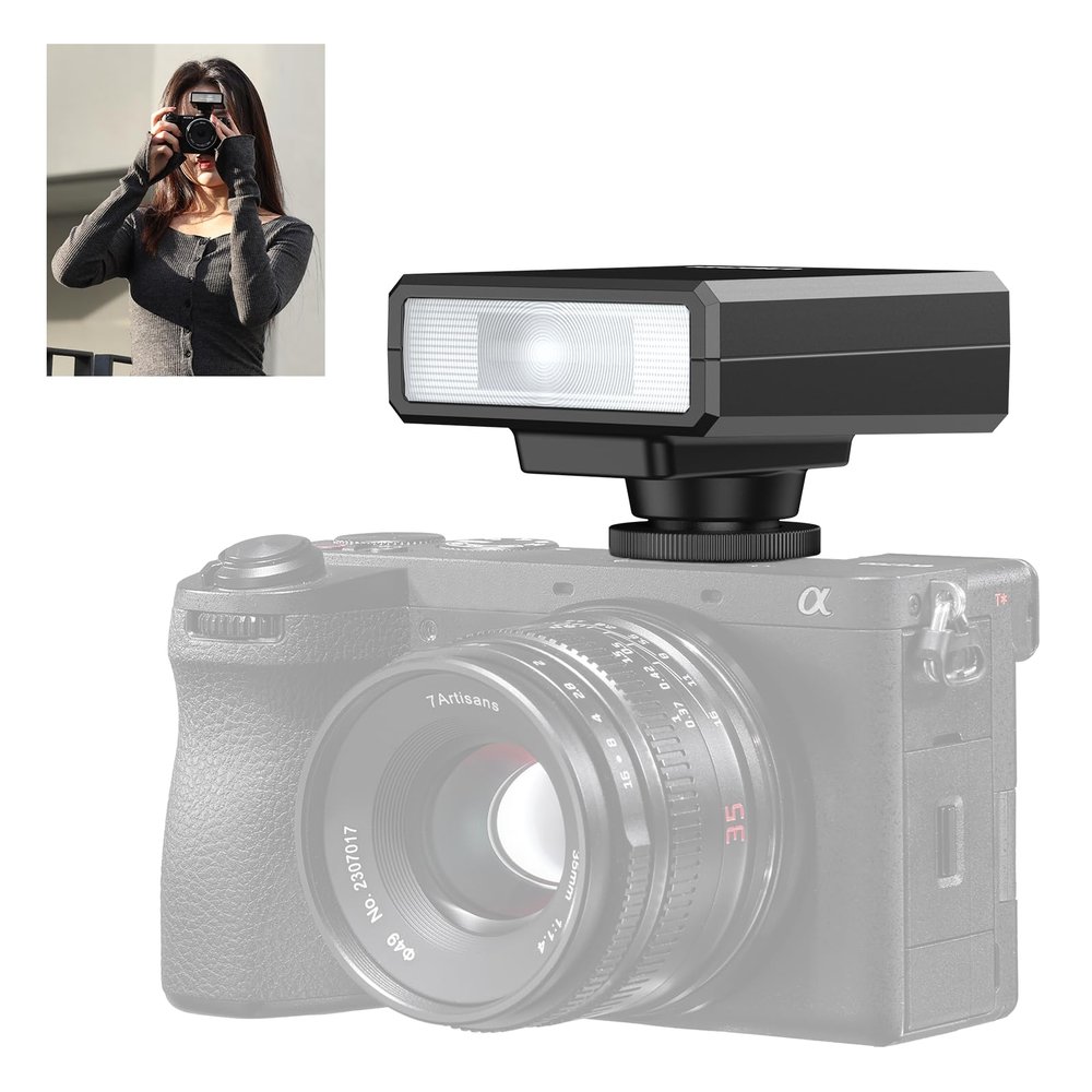 Ulanzi LM20 Camera Flash, Camera Speedlite with GN12 / CCT 5600K for Canon/Fuji/Sony/Nikon/Panasonic Olympus Pentax and Other SLR Digital Cameras, and Digital Cameras with Single Contact Hot Shoe