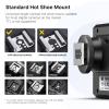 Ulanzi LM20 Camera Flash, Camera Speedlite with GN12 / CCT 5600K for Canon/Fuji/Sony/Nikon/Panasonic Olympus Pentax and Other SLR Digital Cameras, and Digital Cameras with Single Contact Hot Shoe view 3