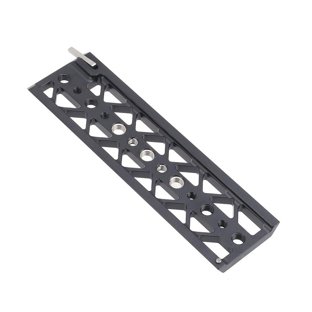 NovelGoal Camera Cage Rig Base 5" 8" 10" Quick-Release Dovetail Plate 1/4 3/8 Thread Lightweight Skateboard Compatible with BMPCC4K6K/A7S3JTZ (8 inch)