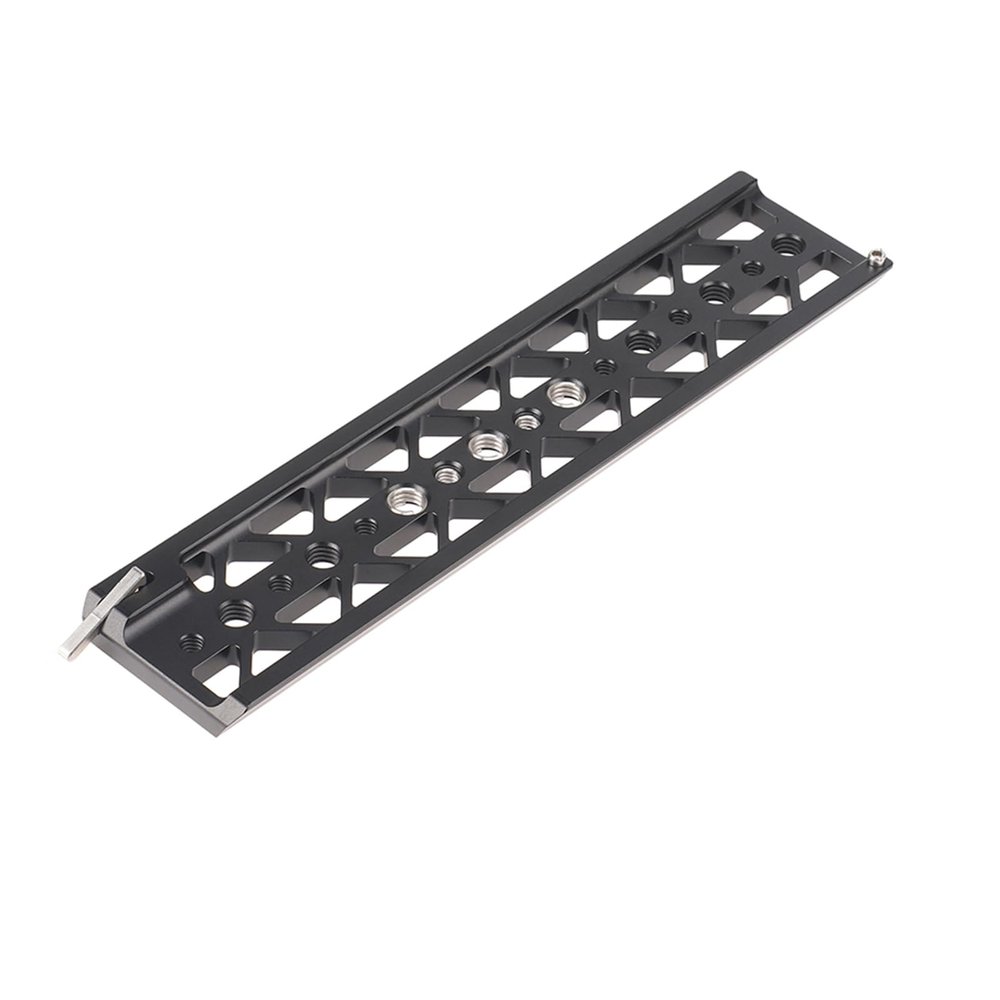 NovelGoal Camera Cage Rig Base 5" 8" 10" Quick-Release Dovetail Plate 1/4 3/8 Thread Lightweight Skateboard Compatible with BMPCC4K6K/A7S3JTZ (10 inch)