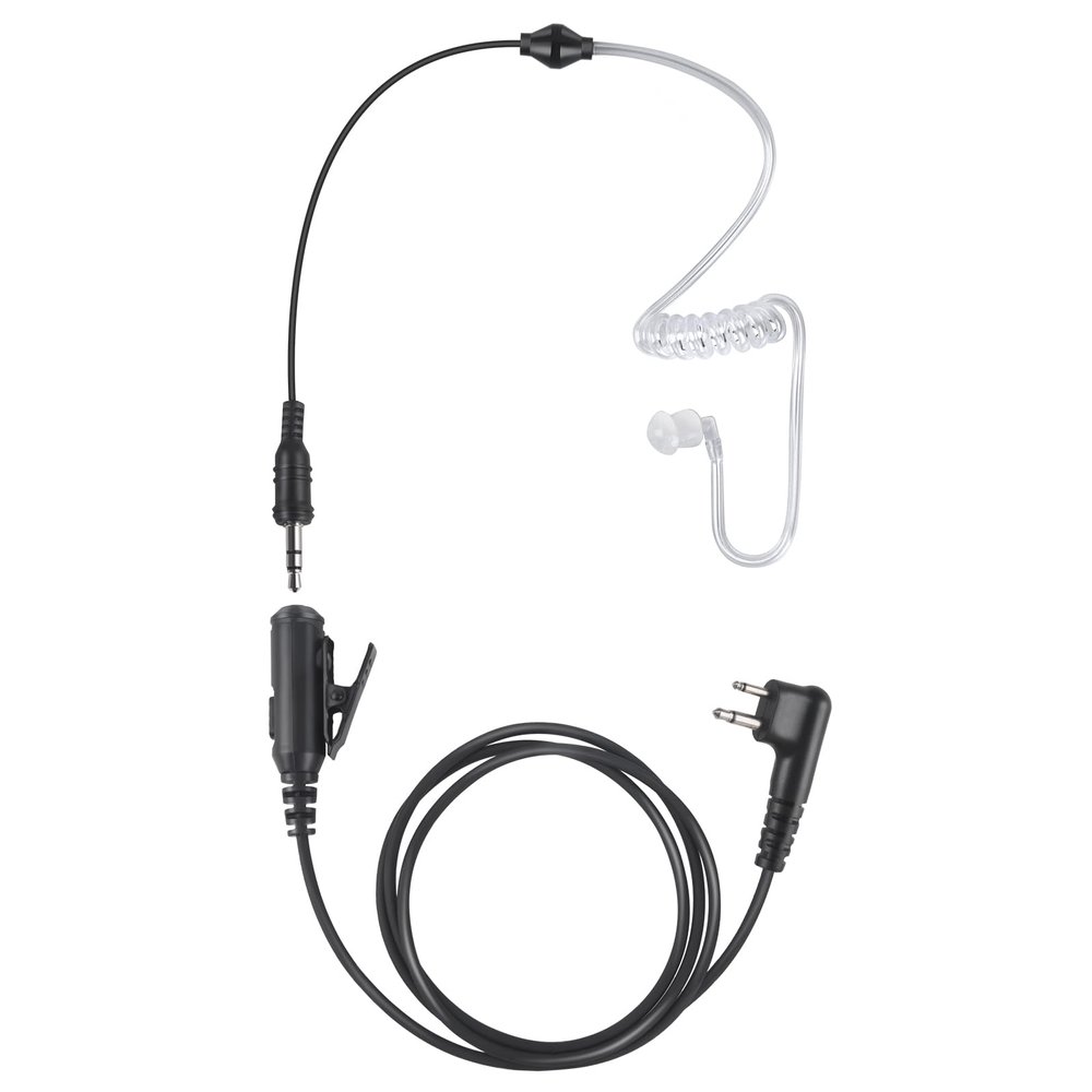 2 Pin Ptt Mic Earpiece Two Way Radio Headset for Motorola Walkie Talkie(Black,Wired)