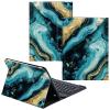 CGFGHHUY Case for Fire HD 10 & 10 Plus Tablet 11th Generation Detachable Wireless Keyboard & PU Leather Stand Cover Protective Case for Fire Hd 10 Tablet 10.1 inch 2021 - Beautiful Green Marble view 1