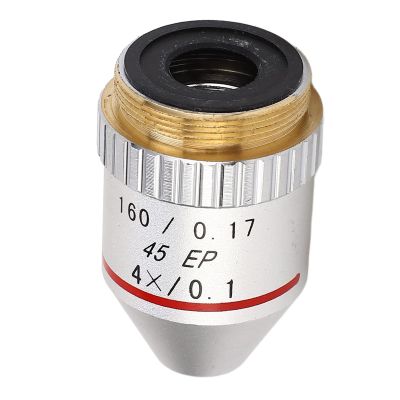 flexman 4X Achromatic Microscope Objective, Standard Thread 195EP Replacement Objective Lens with Auto Rebounding for Biological Microscope Telescope