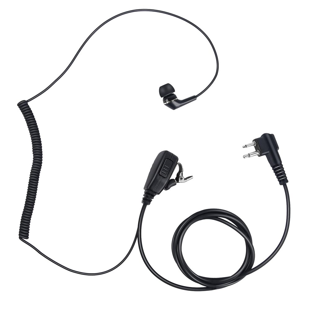 2 Pin Ear Bud In Ear Earbud Ptt Mic Earpiece Coil Ear Piece Two Way Radio Headset for Motorola Walkie Talkie cls 1410 dlr1060(Black,Wired)