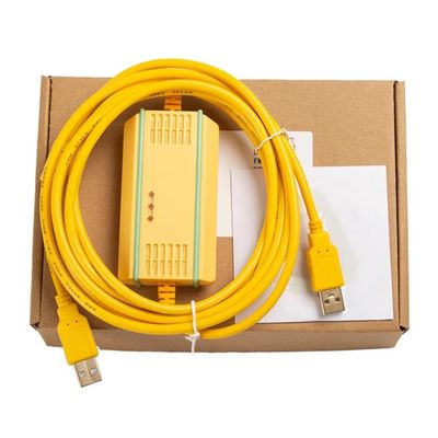 Applicable USB-Vigor PLC Programming Cable VB VH Series Communication Download Cable Transmission Data Cable FT232RL Chip Yellow Gold-Plated High-Speed Electromagnetic Isolation Model 3m
