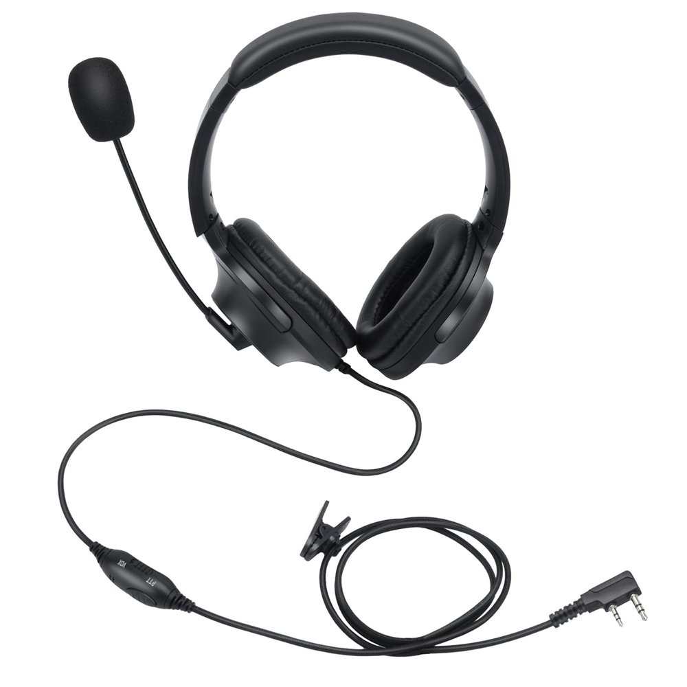 Renastar Walkie Talkie Earmuff Overhead Earpiece with VOX for Kenwood K1 Baofeng UV-5R UV-82 UV-82HP BF-888S BF-F8HP AR-152 AR-5 Arcshell Retevis RT17 RT18 RT19 RT21 RT22 RT27 RT68 RB26