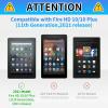 CGFGHHUY Case for Fire HD 10 & 10 Plus Tablet 11th Generation Detachable Wireless Keyboard & PU Leather Stand Cover Protective Case for Fire Hd 10 Tablet 10.1 inch 2021 - Cherry Blossom and Fish view 2