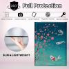 CGFGHHUY Case for Fire HD 10 & 10 Plus Tablet 11th Generation Detachable Wireless Keyboard & PU Leather Stand Cover Protective Case for Fire Hd 10 Tablet 10.1 inch 2021 - Cherry Blossom and Fish view 3