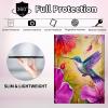 CGFGHHUY Case for Fire HD 10 & 10 Plus Tablet 11th Generation Detachable Wireless Keyboard & PU Leather Stand Cover Protective Case for Fire Hd 10 Tablet 10.1 inch 2021 - Floral Flower Hummingbird view 3