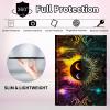 CGFGHHUY for Fire HD 8/8 Plus Tablet Case 12th/10th Generation 8 inch 2022/2020 Release Detachable Wireless Keyboard & PU Leather Stand Cover Protective Tablet Case - Sun and Planet view 3