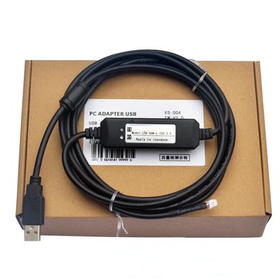 Applicable USB-S6N-L-T00-3.0 Debug Data Download Cable IS620N IS620F Series Servo Drive Debugging Cable Computer Side USB Socket Dual Chip Design Industrial Grade Black 3 Meter