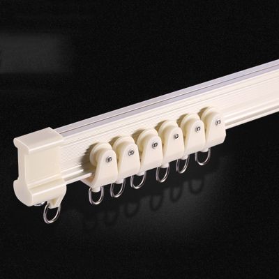 Flexible Bendable Curved Ceiling Curtain Track, Ceiling Mounted Or Wall Mounted, Curved Curtain Rail For L Shape U Shape Bay Windows Shower Curtains Room Divider DIY ( Color : White-Side Mount , Size