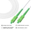 VANDESAIL SC/APC to SC/APC Fiber Cable White 8M(26ft), OS2 Armored Single Mode Fiber Optic Patch Cable, SC to SC Single-Mode Fiber Optical Patch Cord, LSZH 8 Meter view 2