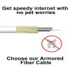 VANDESAIL SC/APC to SC/APC Fiber Cable White 8M(26ft), OS2 Armored Single Mode Fiber Optic Patch Cable, SC to SC Single-Mode Fiber Optical Patch Cord, LSZH 8 Meter view 3