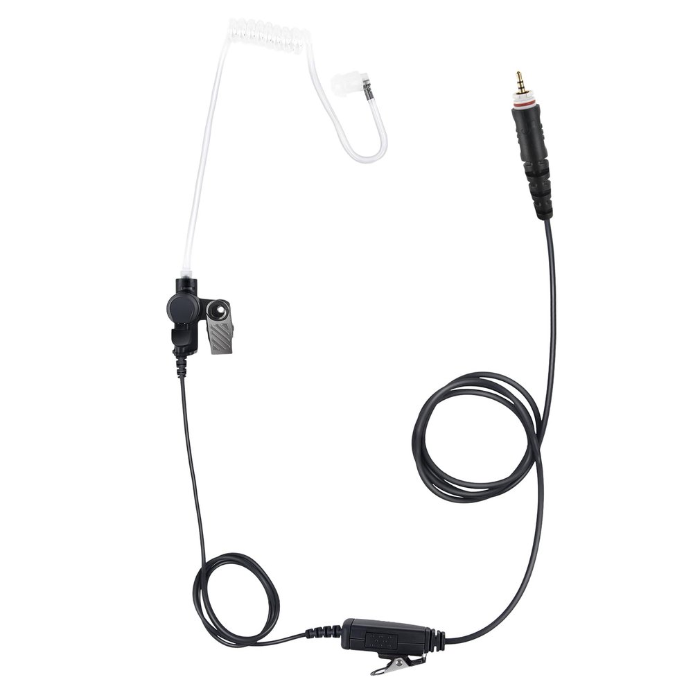2.5mm Single Pin Ptt Mic Earpiece Two Way Radio Headset Acoustic Tube Ear Piece for Motorola Walkie Talkie clp 1010e 1040e 1060e 1080e(Black,Wired)
