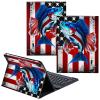 CGFGHHUY for iPad 10th Generation Case with Keyboard,Detachable Wireless Keyboard & PU Leather Stand Cover Protective Tablet Case for iPad 10th Gen 10.9 inch 2022 - American Flag & Fish view 1