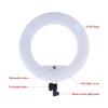 18inch LED Ring Lights with Tripod Lamp Kit 3200K-5500K Adjustable 1-100% Bi-Color 96W Fill Light CRI95+ for Make-up Vlog Beauty Salon Tattoo Studio (FE480 White) view 3