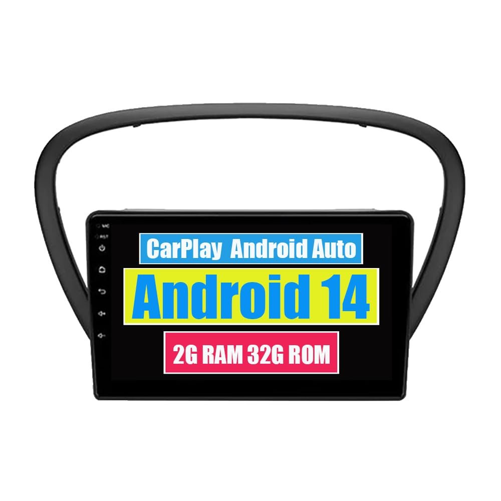 RoverOne Car GPS for Peugeot 607 2004 2005 2006 2007 2008 2009 2010 with CarPlay Android Auto Multimedia Player Navigation Stereo Bluetooth WiFi