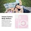 Yunir Kids Camera Instant Print,Body Stickers for Mini12 Instant Camera,PVC Creative Decorative Body Decal for Mini12 Instant Camera for DIY,Polka Dot Sunflower Pattern, Pink view 2