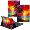 CGFGHHUY for iPad 9th Generation Case with Keyboard for iPad Case 10.2 inch 8th/7th Generation Detachable Wireless Keyboard & Stand Cover Protective Tablet Cover,Sea and Palm Trees at Sunset view 1