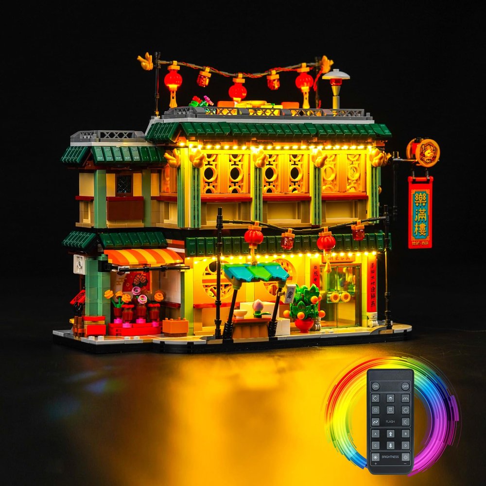 BrickBling LED Light Kit Compatible with Lego Family Reunion Celebration Chinese New Year Set, Remote Control Version Lighting Compatible with Lego 80113 (No Model)