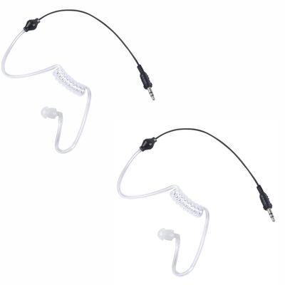 3.5mm Listen Only Earpiece Radio Headset for Motorola apx 6000 7000 8000 Shoulder Mic(2 Pack, Short Cord)