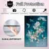 CGFGHHUY for Samsung Galaxy Tab A SM-T510 Case Detachable Wireless Keyboard and PU Leather Stand Cover Protective Tablet Case for Samsung Galaxy Tab A SM-T510/T515 10.1 inch - Blue Flower view 3