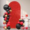 6FT Arch Backdrop Cover Red Sequin Backdrop Covers Round Top Chiara Background Cover for Wedding Birthday Party Photography Decor view 2