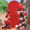 6FT Arch Backdrop Cover Red Sequin Backdrop Covers Round Top Chiara Background Cover for Wedding Birthday Party Photography Decor view 4