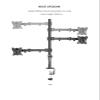 DL-T902L-D 10-27" Steel Double Monitor Screen Desktop Stand Table Holder LCD Tv Mount Tilt 360 Rotate Vesa 75 100 Long Arm view 4