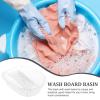 Healifty Washing Clothes Basin with Integrated Washboard Transparent Design for Hand Washing Clothes Compact and Portable for Home and Dorm Use view 3